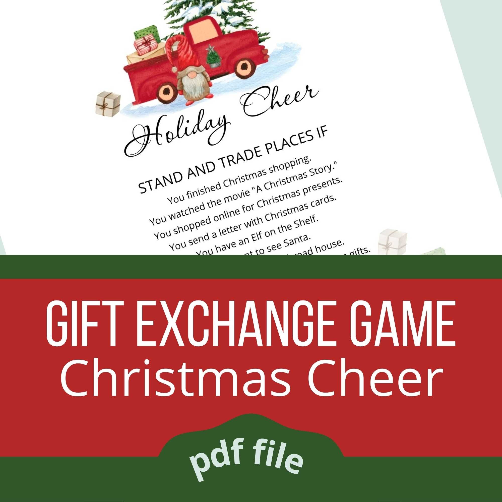 Christmas Cheer - Christmas Gift Exchange Game – Relaxed Hostess