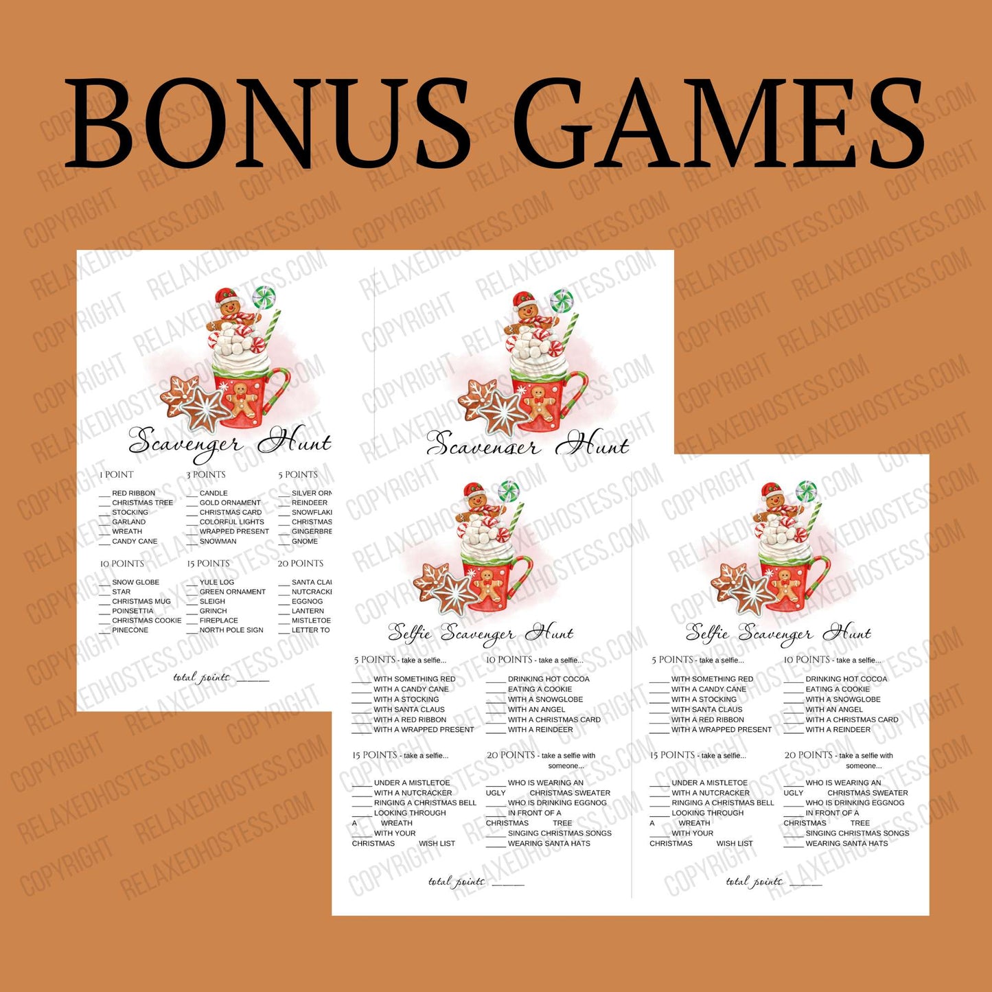 Christmas savenger hunt and Christmas photo scavenger hunt