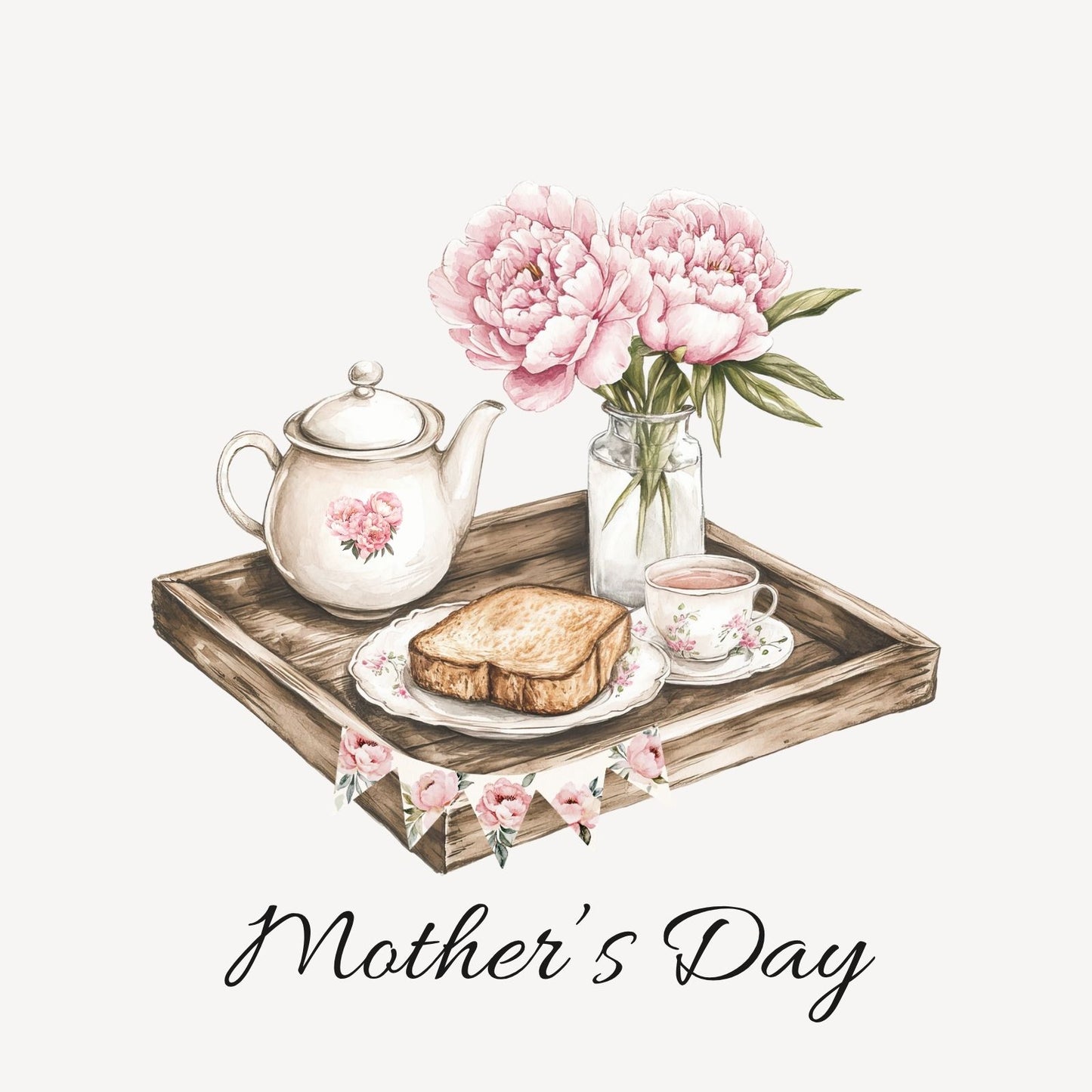 Mother's Day tea tray.