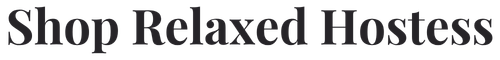 The text 'Shop Relaxed Hostess' is displayed in a dark gray serif font against a solid white background.