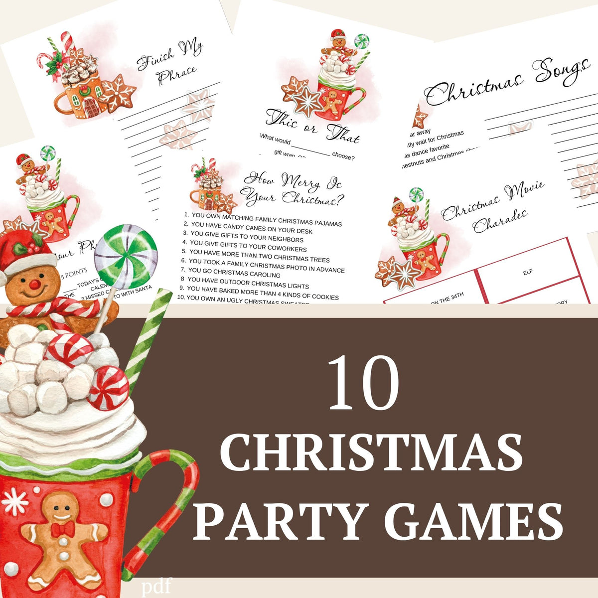 10 Gingerbread-themed Christmas party games.