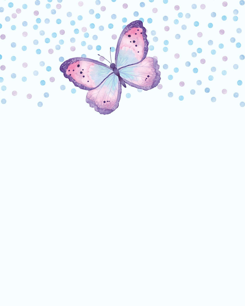 butterfly and polkadots background