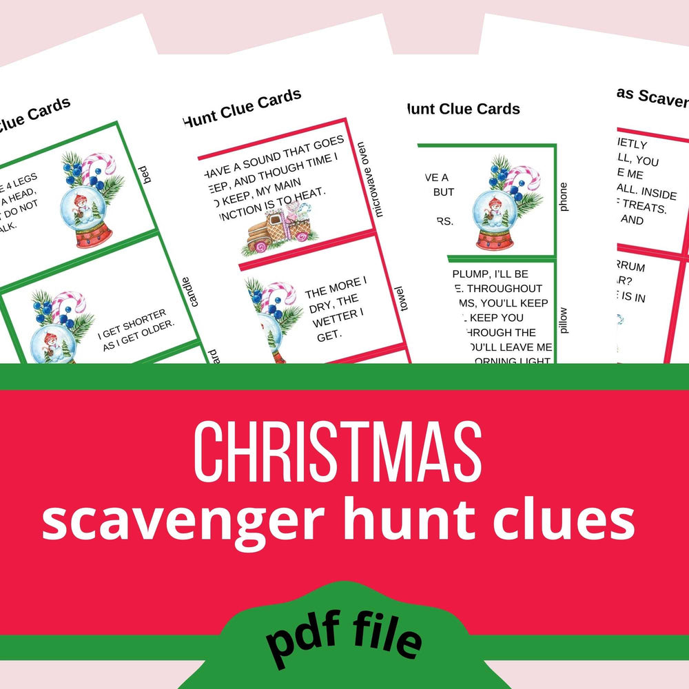 Christmas Scavenger Hunt Clues for Kids and Teens