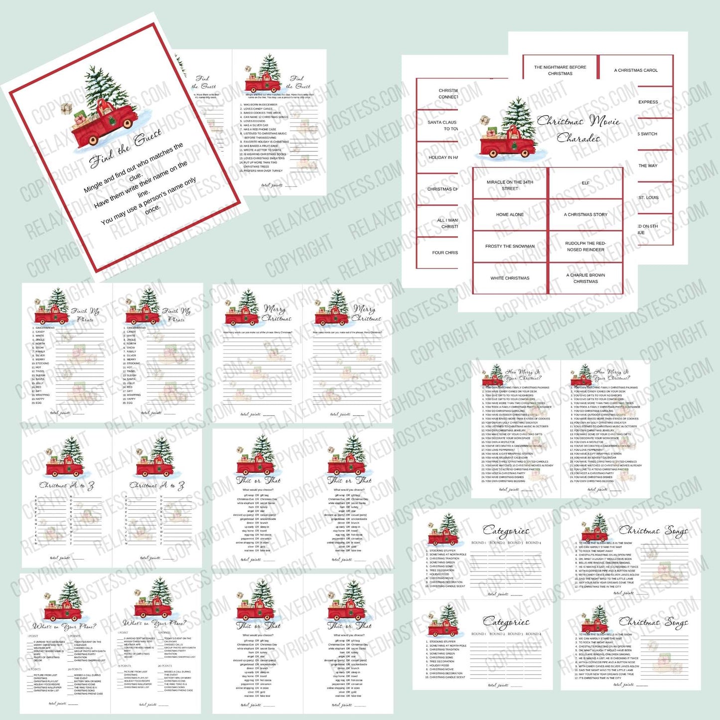 Christmas Party Games - Gnome In A Red Truck Relaxed Hostess Christmas Party Games - Gnome In A Red Truck Relaxed Hostess