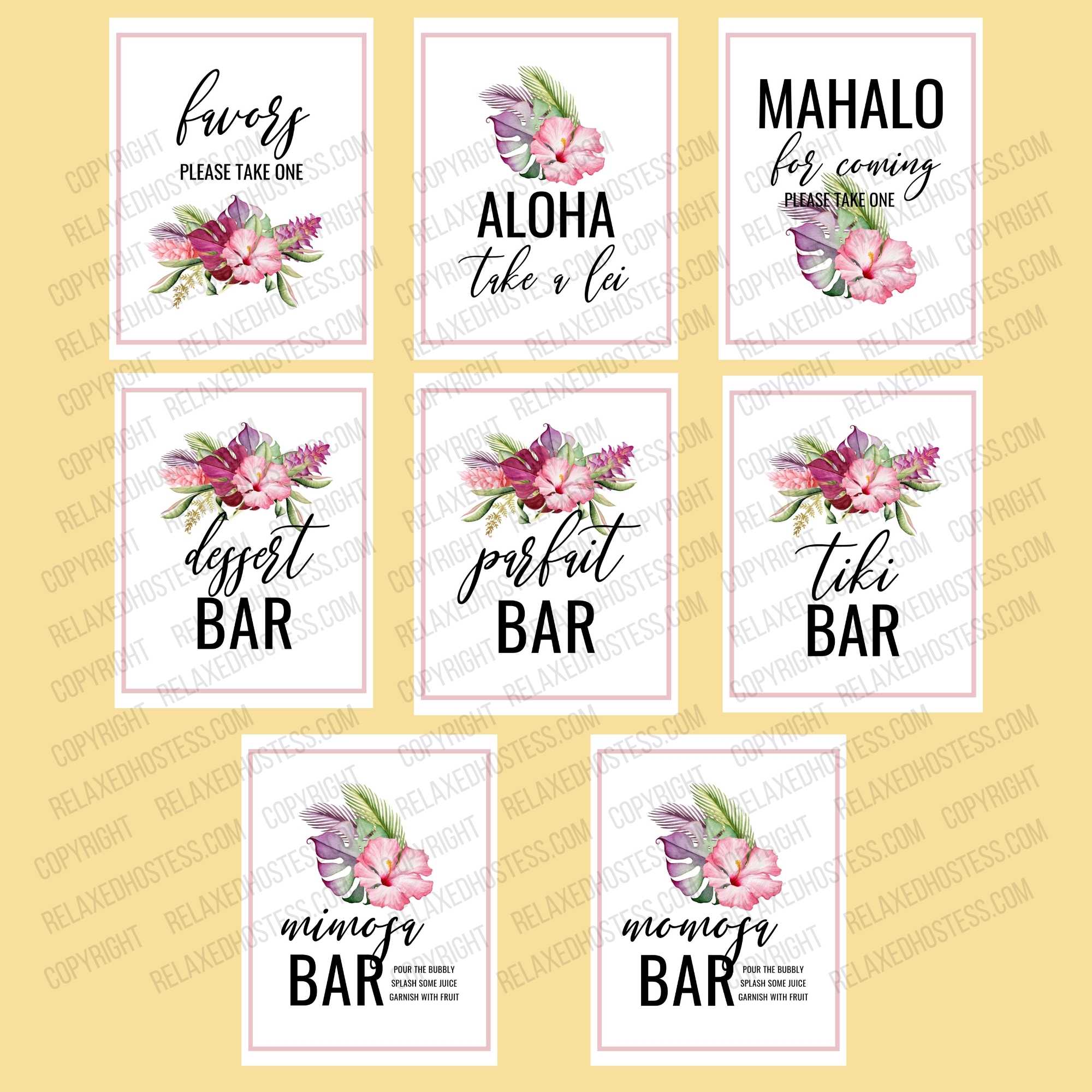luau-banner-and-party-signs-elegant-pink-and-purple-theme-relaxed-hostess