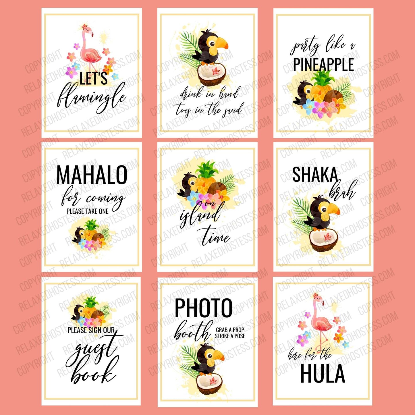 luau-banner-and-party-signs-pink-and-purple-theme-relaxed-hostess for Free Printable Luau Party Signs Luau Banner and Party Signs (pink and purple theme) – Relaxed Hostess for Free Printable Luau Party Signs